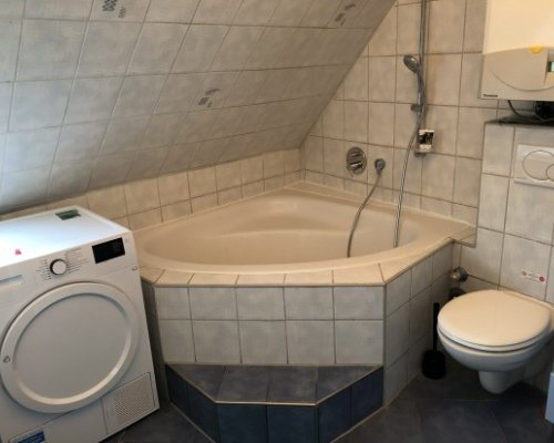 Große Wohnung mit gehobenem Badezimmer