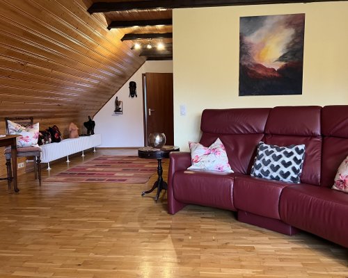 Karlsruhe Daxlanden Monteurwohnung großer Wohnbereich